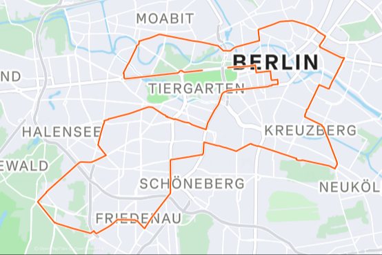 BMW Berlin Marathon — course map