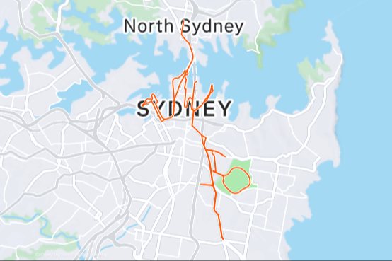 TCS Sydney Marathon — course map
