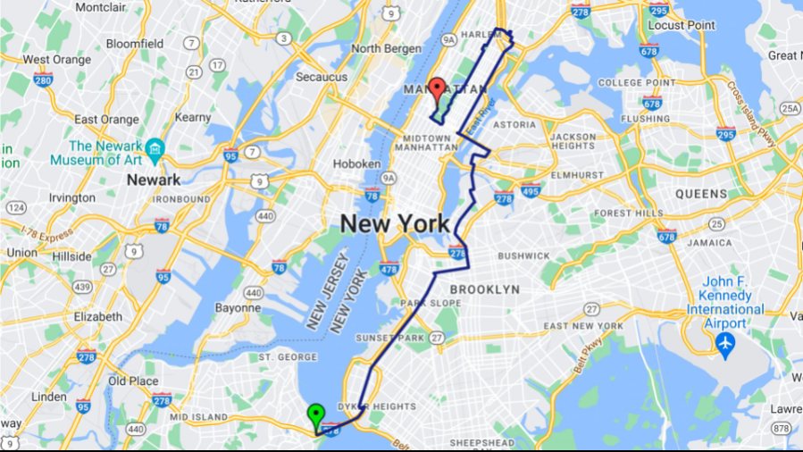 TCS New York City Marathon — course map